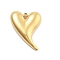 304 Stainless Steel Pendants, PVD Vacuum Plating, Heart Charm, Real 18K Gold Plated, 23x17.5x3.5mm, Hole: 1.3mm