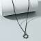 201 Stainless Steel Pendant Necklace for Men, Black, Sun, 23.62 inch(60cm)