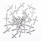 Tarnish Resistant 201 Stainless Steel Tiny Cross Charms, Stainless Steel Color, 14.5x9x0.8mm, Hole: 1mm