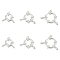 6Pcs 3 Styles 304 Stainless Steel Spring Ring Clasps, Ring, Stainless Steel Color, 10~14x4mm, Hole: 2.5mm, 2pcs/style