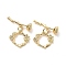 Brass Toggle Clasps, Cadmium Free & Nickel Free & Lead Free, Flower, Real 18K Gold Plated, Ring: 14x15x3mm, Hole: 1mm, Bar: 21x6x6mm, hole: 1mm