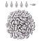 DICOSMETIC 100Pcs Corn Pendant Stainless Steel Small Pendant Cute Mini Food Charms for DIY Jewelry Making Accessory Bracelet Necklace Keychain Crafting Findings, Hole: 1mm