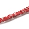 Synthesis Imperial Jasper Beads Strands, Dyed, Cube, Red, 2~2.5x2.5~3.5x2.5~3mm, Hole: 0.4mm, about 157~165pcs/strand, 14.96~15.75''(38~40cm)