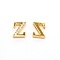 Alloy Slide Charms, with Crystal Rhinestone and Initial Letter A~Z, Letter.Z, Z: 11.5x9.8x4mm, Hole: 1.5x8mm