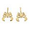 201 Stainless Steel Pendants, Scorpion, Real 18K Gold Plated, 43.5x29x3mm, Hole: 1.8mm