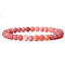 Natural Crackle Agate Round Beaded Stretch Bracelet