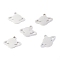 Non-Tarnish 304 Stainless Steel Charms, Laser Cut, Planet, Stainless Steel Color, 12.5x9x1.1mm, Hole: 1.2mm