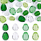AHANDMAKER 40 Pcs Faceted Teardrop Glass Beads, 4 Colors Waterdrop Glass Beads Loose Beads, Imitation Austrian Crystal Beads for St. Patrick's Day Bracelets Necklace DIY Jewelry Making, 10x8mm/8x6mm