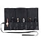 Leather Watch Roll Travel Cases, Multifunctional Storage Organizer, 6 Pockets, Black, 39x24.6cm