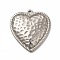 Non-Tarnish 304 Stainless Steel Pendants, Heart, Stainless Steel Color, 27x25x4mm, Hole: 1.6mm