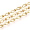 304 Stainless Steel Textured Oval Link Chains, Soldered, with Spool, Ion Plating(IP), with Disc, Real 18K Gold Plated, 6x4x0.8mm, about 32.81 Feet(10m)/Roll..