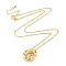 Brass Micro Pave Clear Cubic Zirconia Pendant Necklaces, Letter G, 17.72 inch(450mm), Letter G: 21x16mm