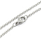 Non-Tarnish Unisex 304 Stainless Steel Cable Chain Necklace with Lobster Claw Clasps, Stainless Steel Color, 22.00 inch(55.88cm)