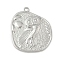 304 Stainless Steel Ancient Coin Owl Pendants, Non-Tarnish, Stainless Steel Color, 33x28x2mm, Hole: 2mm