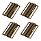 4Pcs Rectangle Alloy Belt Buckles, Belt Clasp for DIY Woman Belt Accessories, Antique Bronze, 65x39x7mm, Hole: 59x5mm