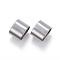 Tarnish Resistant 304 Stainless Steel Slide Charms, Rectangle, Stainless Steel Color, 8x10x6mm, Hole: 5x9mm