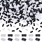 600Pcs 2 Colors Opaque Acrylic Slide Charms, Rectangle, Mixed Color, 2.3x5.2x2mm, Hole: 0.8mm, 300pcs/color