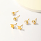 Elegant 18K Gold Plated 3 Pairs Fashion Casual Earrings Set for Women, Mixed Shapes