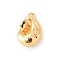 Brass Charms, Cadmium Free & Nickel Free & Lead Free, Real 18K Gold Plated, Oval, 11x7x5mm, Hole: 1.2mm