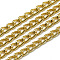 Unwelded Aluminum Curb Chains, Goldenrod, 4.4x3x0.8mm, about 100m/bag