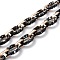 Handmade Link Chains, with CCB Plastic Linking Rings, Oval, Black, 17.5x11.5x4.5mm and 25.5x18x6mm, 39.37 inch(1m)/strand