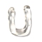Transparent Resin Alphabet Pendants, Letter Charms, Letter.U, 41~45x33~52.5x8mm, Hole: 3.5mm