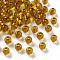 Transparent Acrylic Beads, Round, Goldenrod, 6x5mm, Hole: 1.8mm, about 4400pcs/500g