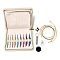 DIY Hand Knitting Craft Art Tools Kit for Beginners, with Storage Case, Aluminum Pin Set, Steel Wire, Mixed Color, 24.7x18x3cm