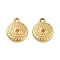 304 Stainless Steel Pendant Rhinestone Settings, Flat Round, Golden, 14.5x12x2.5mm, Hole: 1.5mm, Fit for 1.8mm Rhinestone