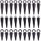 UNICRAFTALE 30pcs Black Cone Charm 15.5-19.5mm Punk Style Charm Stainless Steel Spike Pendants Hypoallergenic Dangle Charm for Hoop Earring Jewelry