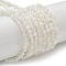 Crackle Glass Beads Strands, Rondelle, Clear, 4.5mm, Hole: 0.7mm