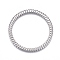 Non-Tarnish 304 Stainless Steel Linking Rings, Laser Cut, Textured, Round Ring, Stainless Steel Color, 35.5x1mm, Inner Diameter: 29.5mm
