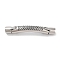 Retro 304 Stainless Steel Curved Column Links, for Leather Cord Bracelets Making, Antique Silver, 52x8x6.5mm, Hole: 5mm