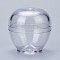 Plastic Candle Molds, for Candle Making Tools, Apple Shape, Clear, 54x54mm, Hole: 14mm, Inner Diameter: 46mm