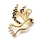 Brass Micro Pave Cubic Zirconia Pendants, Cadmium Free & Lead Free, Real 18K Gold Plated Charms, with Jump Ring, Pigeon, 24x18.5x3.5mm, Hole: 3mm