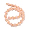 Handmade Lampwork Beads Strands, Mushroom, Pink, 12~14.5x10~12mm, Hole: 1.2~1.8mm, about 23pcs/strand, 11.61~12.60 inch(29.5~32cm)