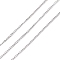 Tarnish Resistant 304 Stainless Steel Curb Chains, with Spool, Soldered, Stainless Steel Color, 1.5x1x0.2mm, 10.93 yards(10m)/roll