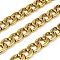 316 Surgical Stainless Steel Curb Chains, Ion Plating(IP), Unwelded, with Spool, Golden, 19.5x13.5x4mm