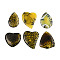 Natural Crackle Agate Big Pendants, Dyed, Mixed Shapes, Pale Goldenrod, 53.5~64.5x33.5~41x5.5~6mm, Hole: 2mm
