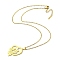 304 Stainless Steel Pendant Necklaces, Heart with Mother, for Mother's Day, Golden, 17.72 inch(45cm)