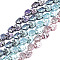 ABS Plastic Imitation Pearl Beads Strands, AB Color Plated, Nuggets, Mixed Color, 13x13x6mm, Hole: 0.9mm, about 36pcs/strand, 15.35 inch(39cm)