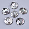 Natural Black Lip Shell Cabochons, with Freshwater Shell, Flat Round, Gray, 16x4mm