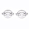 Non-Tarnish 201 Stainless Steel Link Connectors, Laser Cut, Libra, Stainless Steel Color, 14.5x19x1mm, Hole: 1.6mm