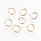 304 Stainless Steel Open Jump Rings, Golden, 21 Gauge, 6x0.7mm, Inner Diameter: 4mm