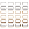 Iron Adjuster Slides Buckles, Roller Pin Buckles Slider Strap Adjuster, with Buckle Clasps, Rectangle, Mixed Color, 28x50x8mm, Hole: 21x40mm, 36pcs/set