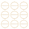 10Pcs Brass Pendants, Hollow, Oval Charm, Golden, 41x38x0.6mm, Hole: 1.8mm