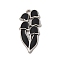 Alloy Enamel Pendants, Lead Free & Cadmium Free, Flower Charm, Platinum, Flower, 30x14x2mm, Hole: 2.5x2mm