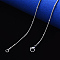 Non-Tarnish 304 Stainless Steel Round Snake Chain Necklace, with Rondelle Beads and Lobster Claw Clasp, Stainless Steel Color, 19.68 inch(50cm)x1.5mm