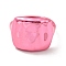 Brass Rectangle Signet Adjustable Ring for Women, Cadmium Free & Lead Free, Hot Pink, US Size 5 1/4(15.9mm)