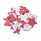 Wood Pendants, Dyed, Mixed Shapes, Christmas Theme, Mixed Color, 60~70x55~65x2~3mm, Hole: 2~3mm